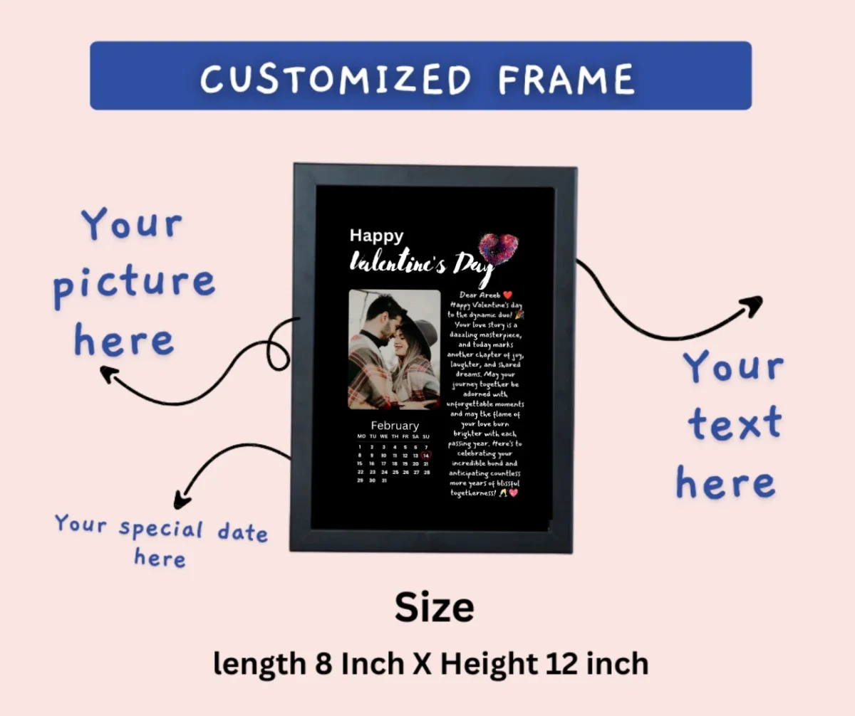 Customize Frame, Photo Frame + Calendar + Lines Customize frame with ...