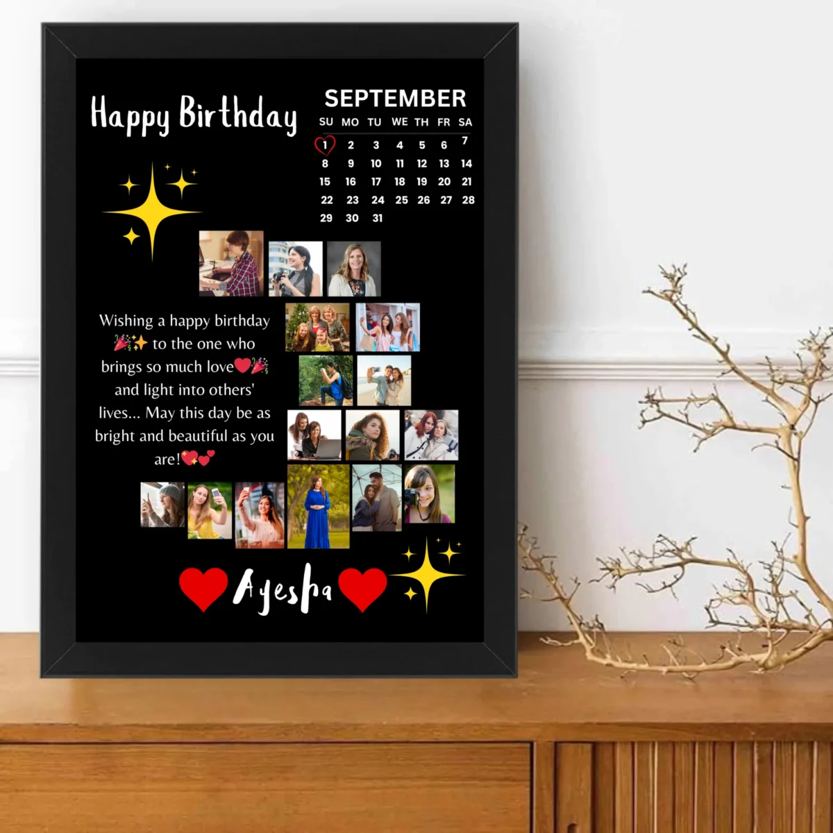 Moon Shape Customized Picture Photo Frame, Customized Frame with ...