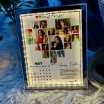 2-1 3D LED Customized Heart Shape Magic Mirror Frame