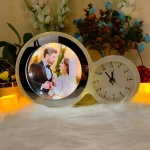 2-1 3D LED Magic Mirror + Clock Frame